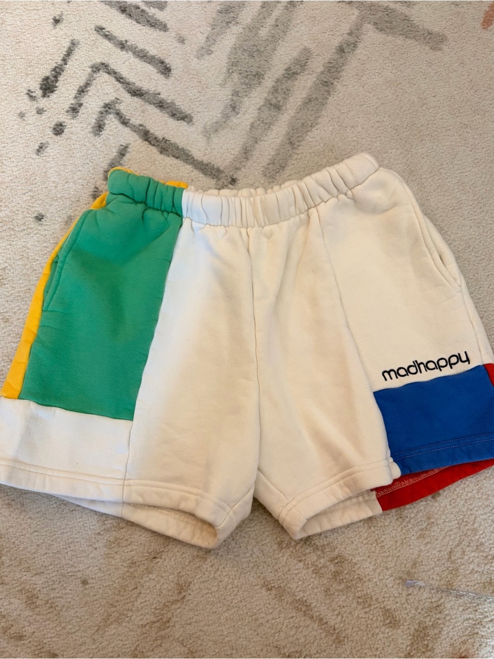 Rare Madhappy retro colorblock fleece sweat shorts medium